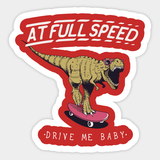 At Full Speed Sticker by WorldDinosaurs